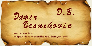 Damir Besniković vizit kartica